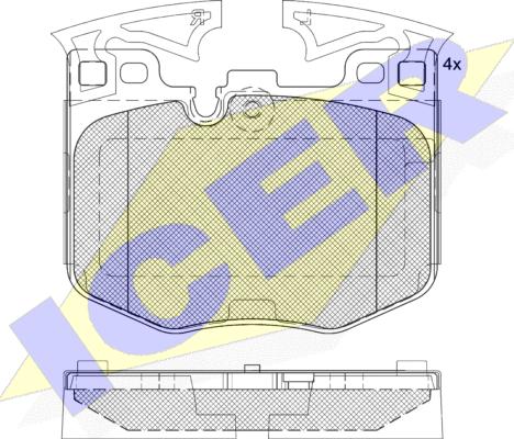 Icer 182280 - Kit de plaquettes de frein, frein à disque cwaw.fr