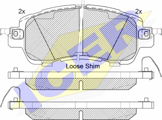 Icer 182235 - Kit de plaquettes de frein, frein à disque cwaw.fr