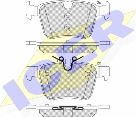 Icer 182232 - Kit de plaquettes de frein, frein à disque cwaw.fr