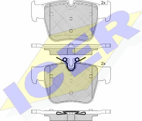 Icer 182271 - Kit de plaquettes de frein, frein à disque cwaw.fr