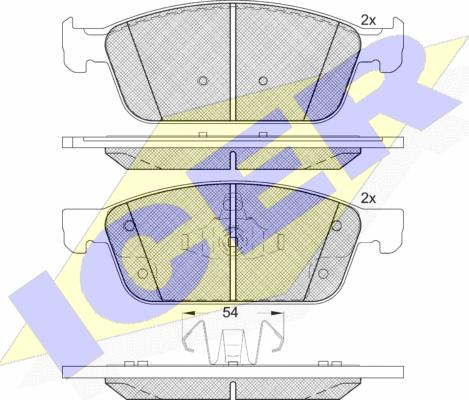 Icer 182273 - Kit de plaquettes de frein, frein à disque cwaw.fr