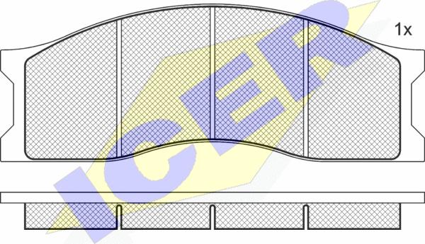 Icer 120342 - Kit de plaquettes de frein, frein à disque cwaw.fr