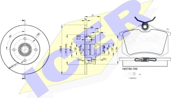 Icer 30789-3393 - Kit de freins, frein à disques cwaw.fr