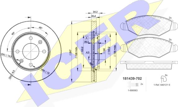 Icer 31439-4694 - Kit de freins, frein à disques cwaw.fr