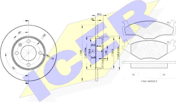 Icer 31048-5304 - Kit de freins, frein à disques cwaw.fr