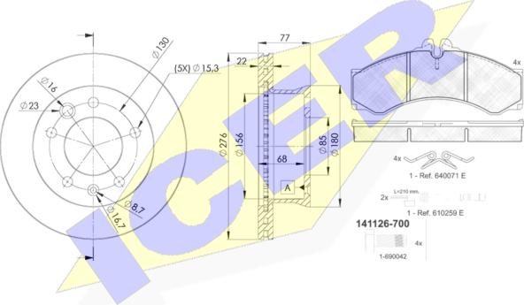 Icer 31126-0181 - Kit de freins, frein à disques cwaw.fr