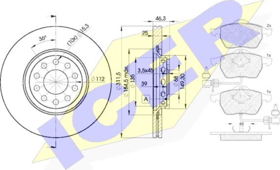 Icer 31362-4065 - Kit de freins, frein à disques cwaw.fr