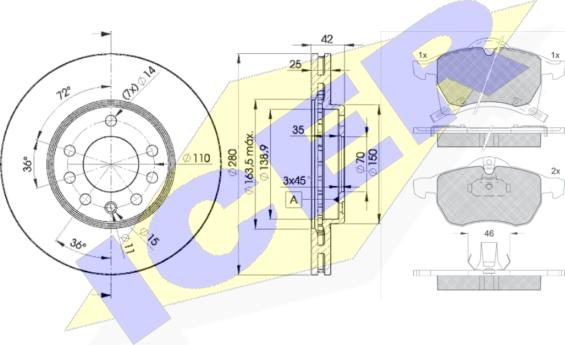 Icer 31248-9060 - Kit de freins, frein à disques cwaw.fr