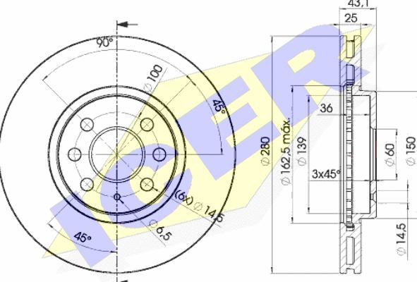 Icer 78BD9007-2 - Disque de frein cwaw.fr