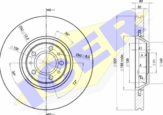 Icer 78BD4608-2 - Disque de frein cwaw.fr