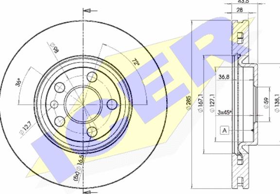 Icer 78BD4678-2 - Disque de frein cwaw.fr