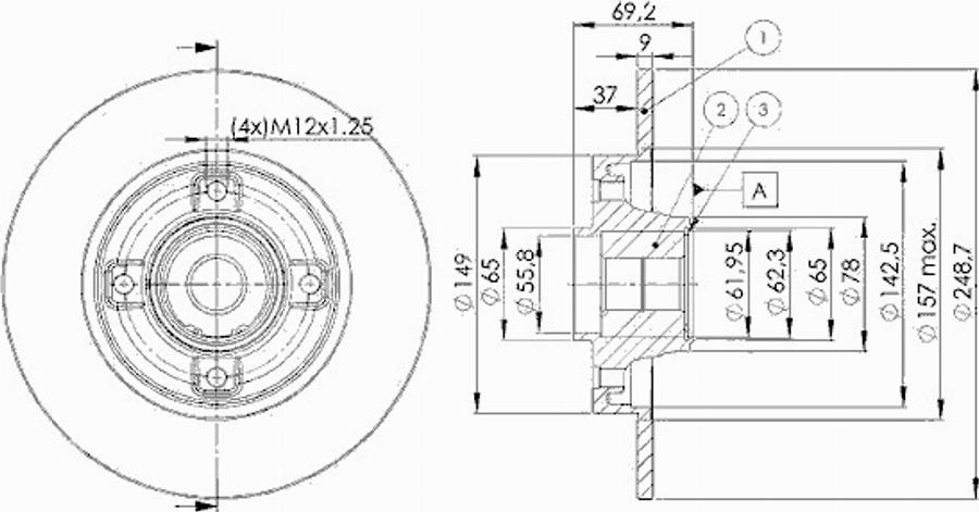 Icer 78BD4745 - Disque de frein cwaw.fr