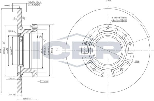 Icer 78BD5644-1 - Disque de frein cwaw.fr