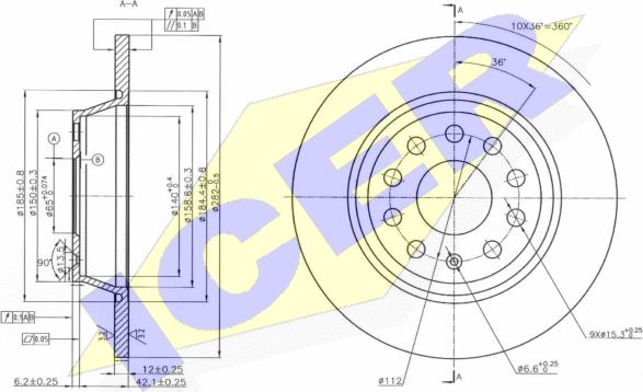 Icer 78BD5619-2 - Disque de frein cwaw.fr