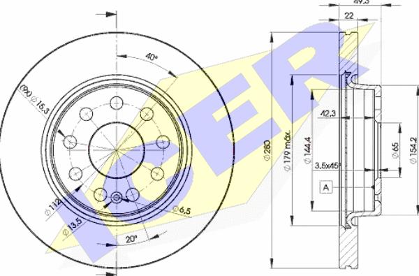 Icer 78BD5614-2 - Disque de frein cwaw.fr