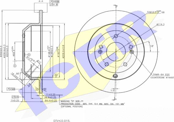 Icer 78BD5185-2 - Disque de frein cwaw.fr