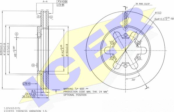 Icer 78BD6744-2 - Disque de frein cwaw.fr