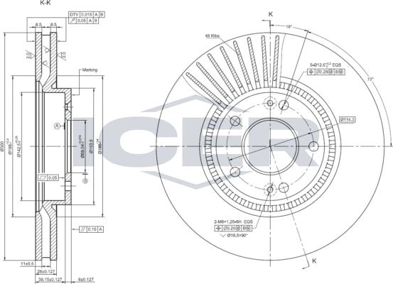 Icer 78BD0586-2 - Disque de frein cwaw.fr