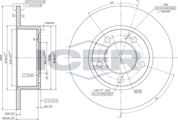 Icer 78BD0038-2 - Disque de frein cwaw.fr