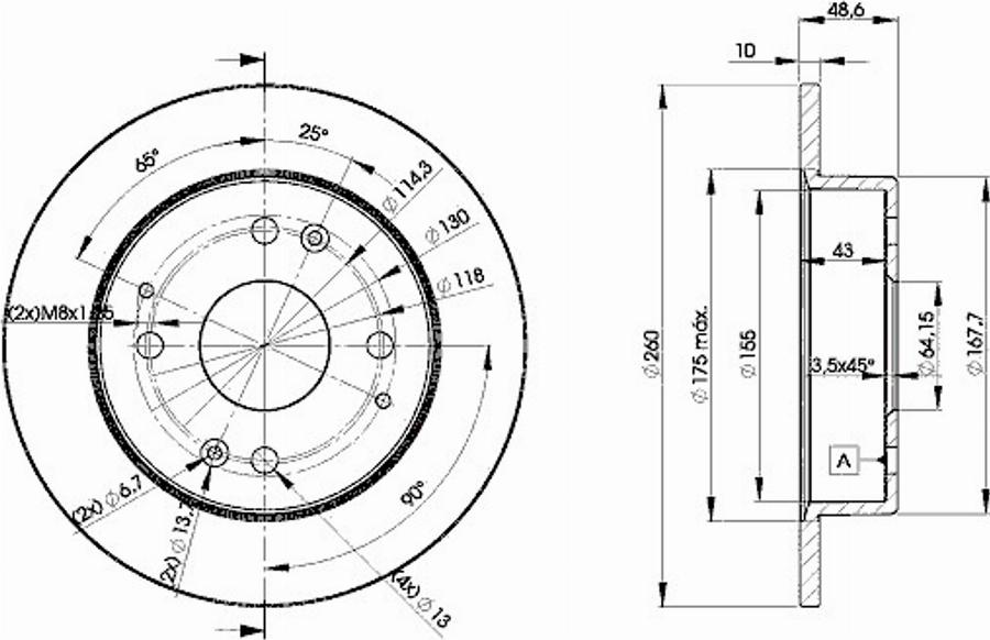 Icer 78BD0835 - Kit de freins, frein à disques cwaw.fr