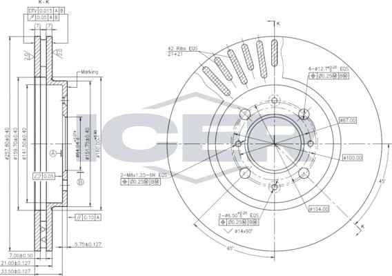 Icer 78BD1066-2 - Disque de frein cwaw.fr