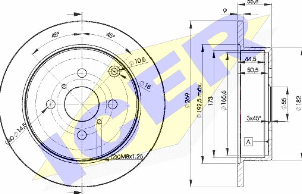 Icer 78BD1221-2 - Disque de frein cwaw.fr