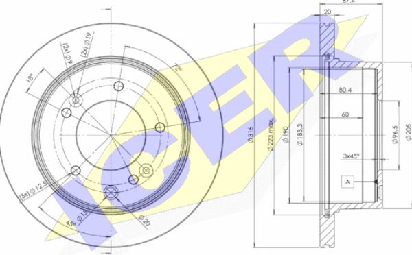 Icer 78BD8411-2 - Disque de frein cwaw.fr