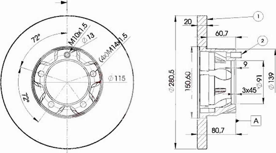 Icer 78BD3017 - Disque de frein cwaw.fr