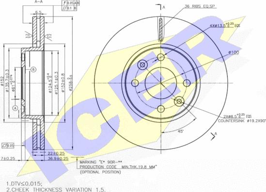 Icer 78BD3110-2 - Disque de frein cwaw.fr