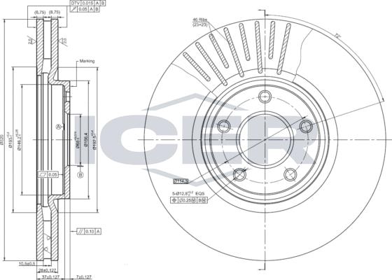 Icer 78BD2059-2 - Disque de frein cwaw.fr