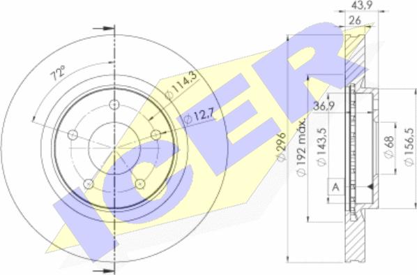 Icer 78BD2057-2 - Disque de frein cwaw.fr