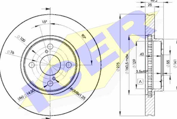 Icer 78BD2080-2 - Disque de frein cwaw.fr