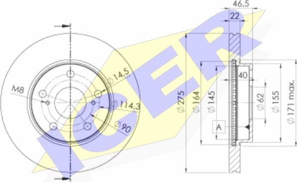 Icer 78BD2890-2 - Disque de frein cwaw.fr