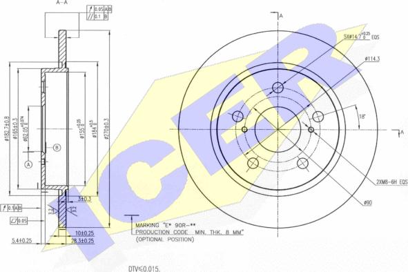 Icer 78BD2888-2 - Disque de frein cwaw.fr