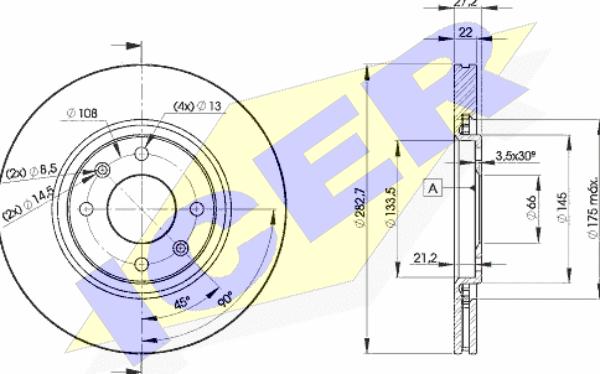 Icer 78BD7810-2 - Disque de frein cwaw.fr