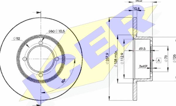 Icer 78BD7739-2 - Disque de frein cwaw.fr