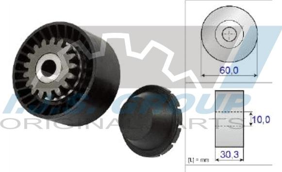 IJS GROUP 93-1060 - Poulie renvoi / transmission, courroie trapézoïdale à nervures cwaw.fr