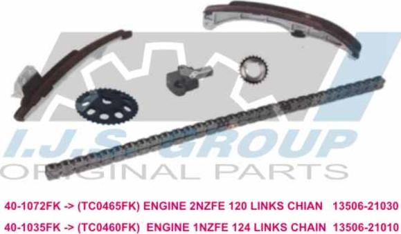 IJS GROUP 40-1035FK - Kit de distribution par chaîne cwaw.fr