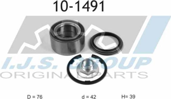 IJS GROUP 10-1491 - Kit de roulements de roue cwaw.fr