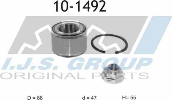 IJS GROUP 10-1492 - Kit de roulements de roue cwaw.fr