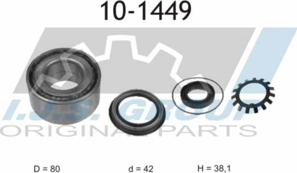 IJS GROUP 10-1449 - Kit de roulements de roue cwaw.fr