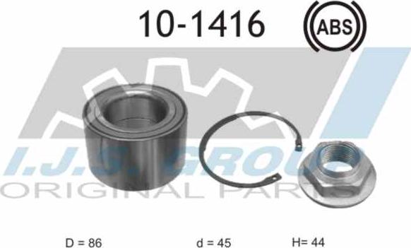 IJS GROUP 10-1416 - Kit de roulements de roue cwaw.fr