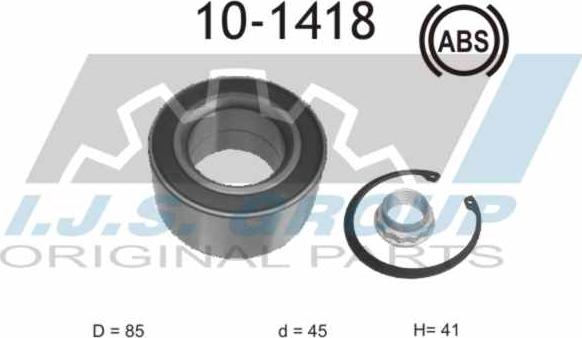 IJS GROUP 10-1418 - Kit de roulements de roue cwaw.fr