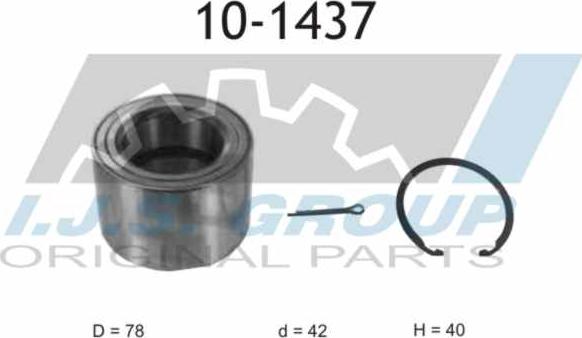 IJS GROUP 10-1437 - Kit de roulements de roue cwaw.fr