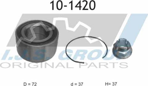 IJS GROUP 10-1420 - Kit de roulements de roue cwaw.fr