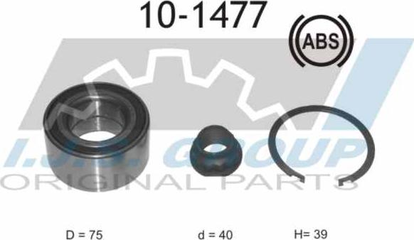 IJS GROUP 10-1477 - Kit de roulements de roue cwaw.fr