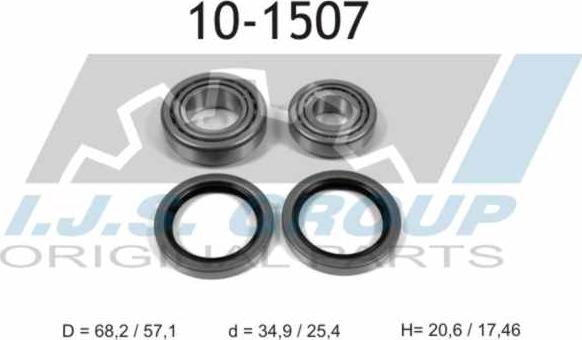 IJS GROUP 10-1507 - Kit de roulements de roue cwaw.fr