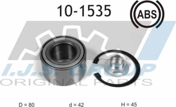 IJS GROUP 10-1535 - Kit de roulements de roue cwaw.fr