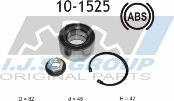 IJS GROUP 10-1525 - Kit de roulements de roue cwaw.fr