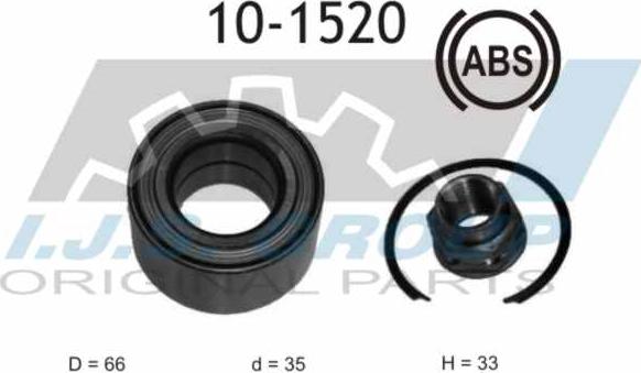 IJS GROUP 10-1520 - Kit de roulements de roue cwaw.fr